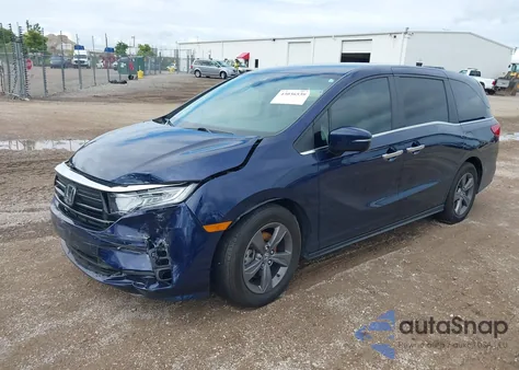 2022 Honda Odyssey Ex z USA, uszkodzony, nr VIN 5FNRL6H59NB005109